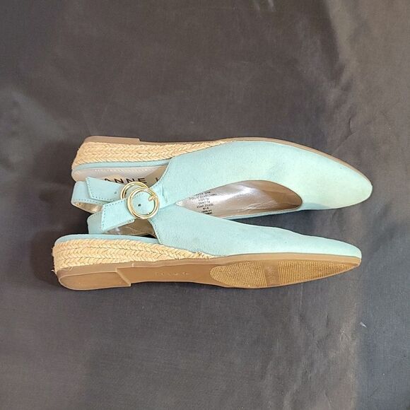 BRAND NEW ANNE KLEIN ESPADRILLE WEDGE SUEDE FLAT PUMP - Picture 15 of 16
